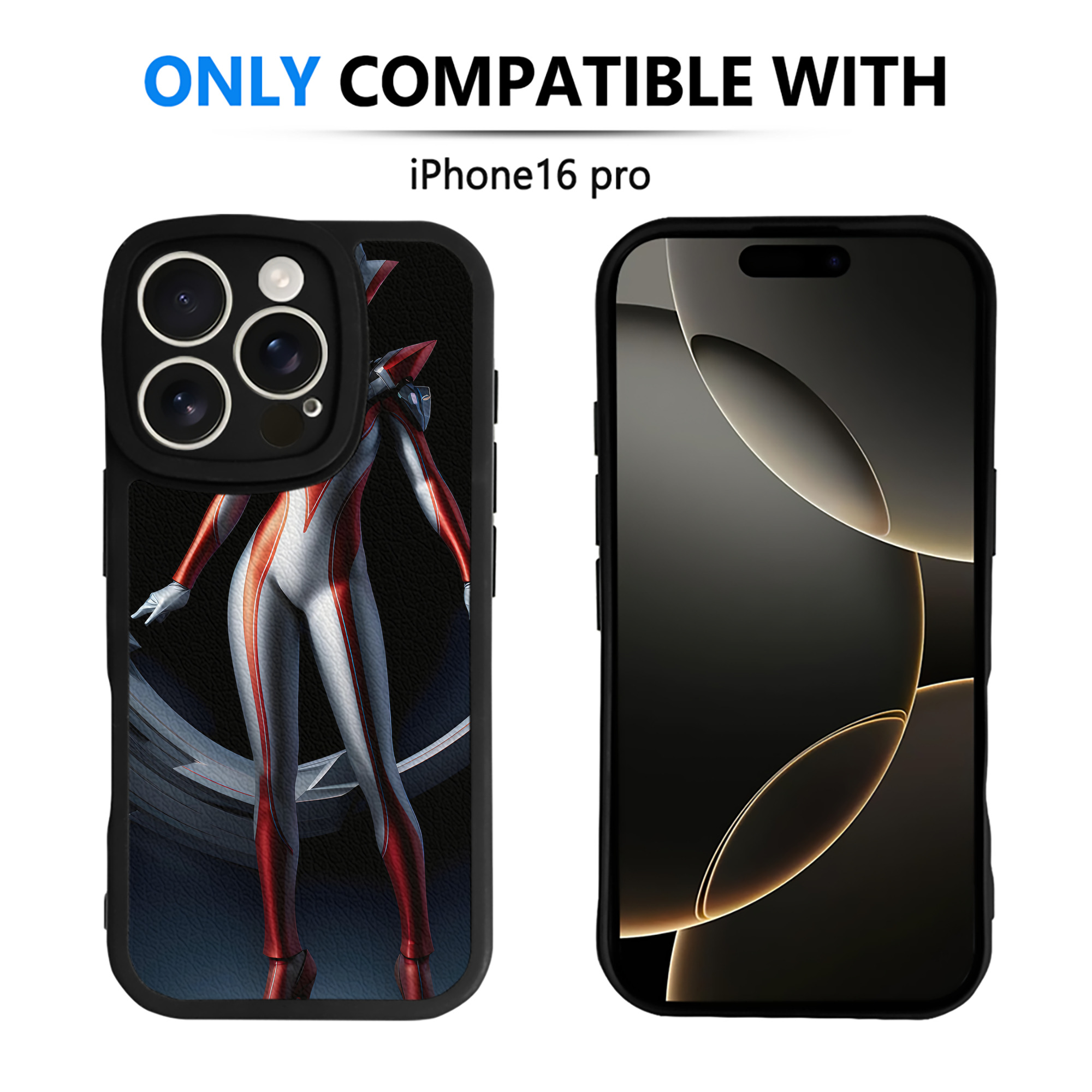 （画像用） ウルトラマン Ultraman 【iPhone 16シリーズ対応】シリコンスマホケース（レザー調） 材質：シリコン